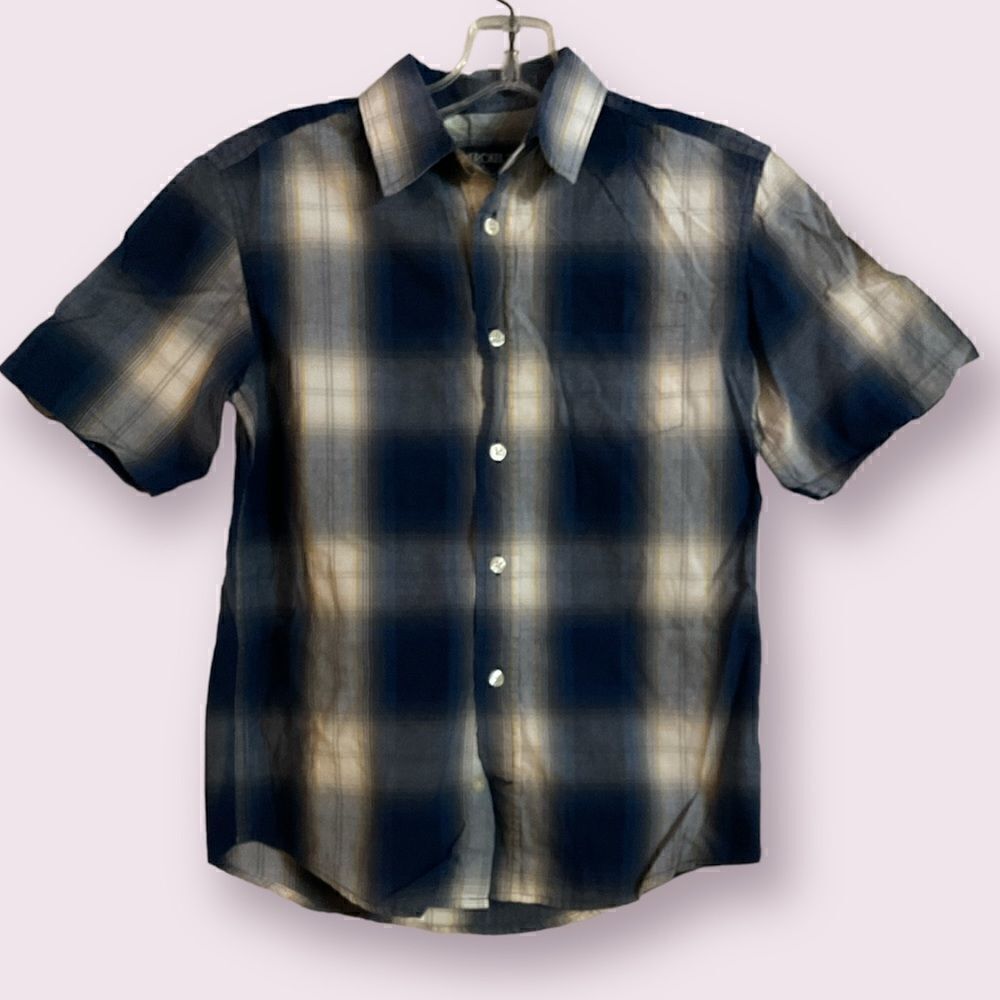 Cherokee Boys Short Sleeve Collared Button Down Shirt